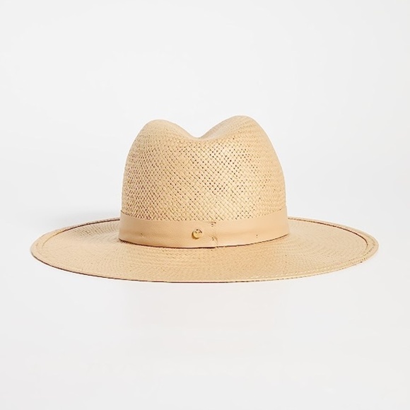 Janessa Leone Simone 100% Natural Woven Straw Handmade Sun Hat Large - Picture 2 of 4